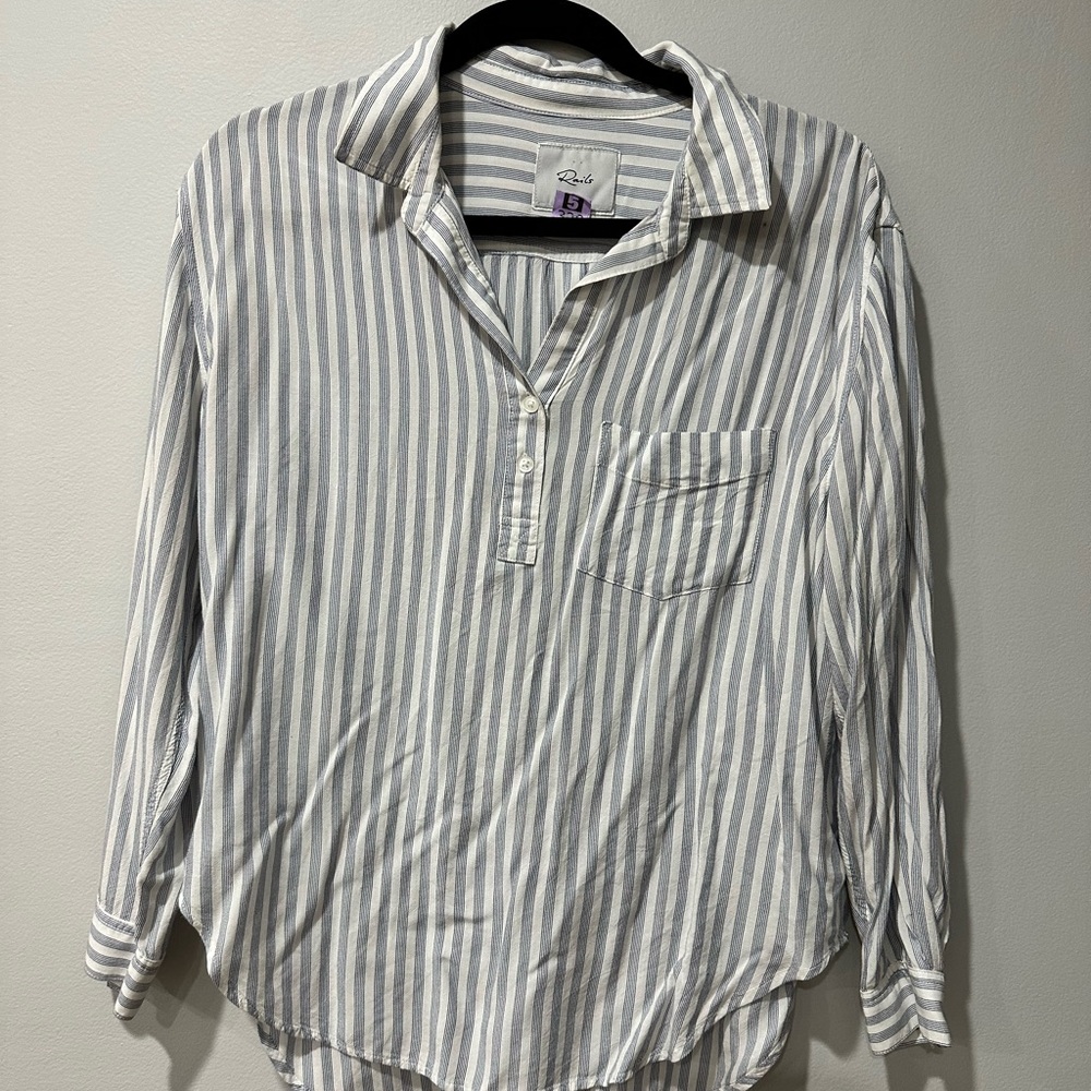 Rails White and Blue Shirt